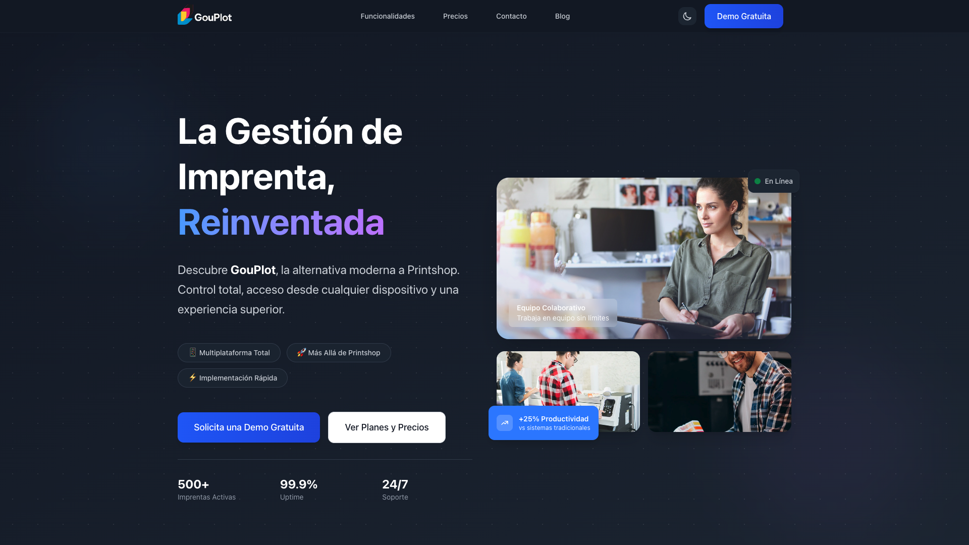 Gouplot: Landing Page para Gouplot