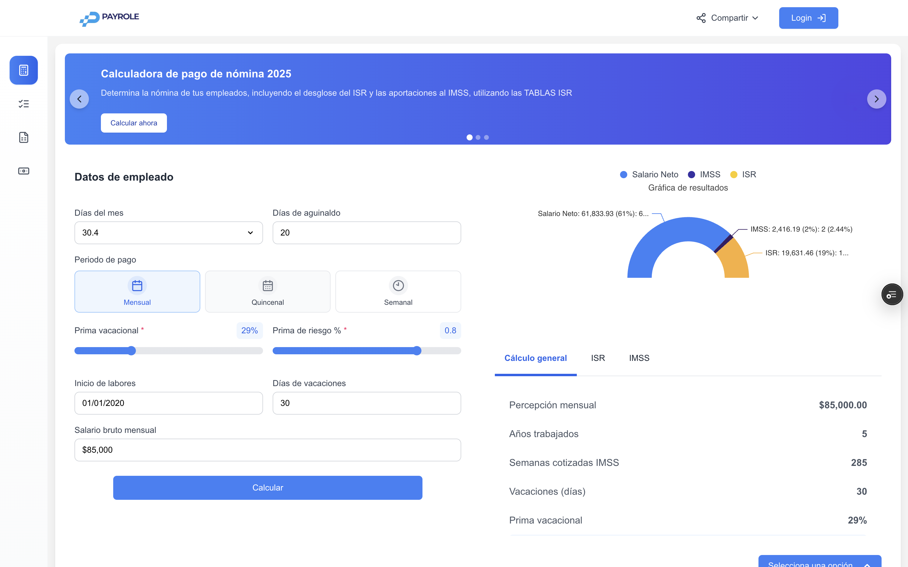 Payrole: Calculadora de Salario